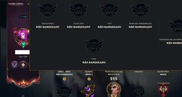 Unranked com 95 Champs e 74 Skins ( ADC / MID )
