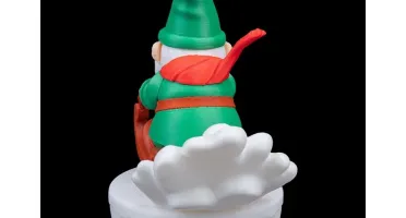 Gnomo de Natal no Trenó em Impressão 3D