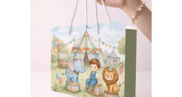 Kit 15 Sacolinhas Circo Infantil - Pegue e Monte
