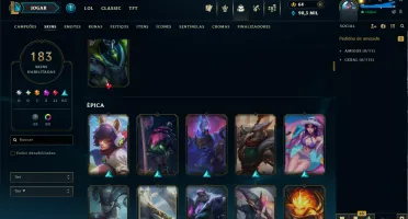 Conta League of Legends atualmente Esmeralda 3