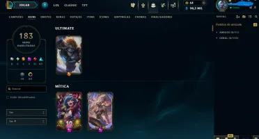Conta League of Legends atualmente Esmeralda 3