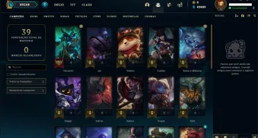 Conta League of Legends Nível 30 com 40k de Essências Azuis