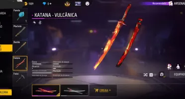 Conta Free Fire Nivel 11 + Skin Elisabeth (Gintama) + 4 Skin
