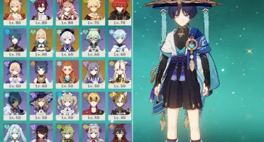 Conta AR 55 America - Wanderer + Sino + Raiden + Kazuha +Yoi