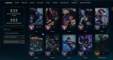 Prata 3 com TODOS os Champs e 160 Skins ( TOP / ADC )