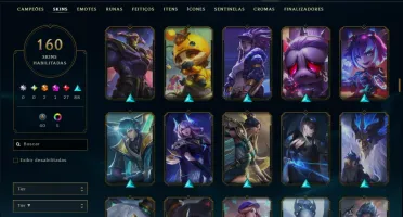 Prata 3 com TODOS os Champs e 160 Skins ( TOP / ADC )