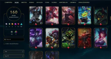 Prata 3 com TODOS os Champs e 160 Skins ( TOP / ADC )