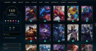 Prata 3 com TODOS os Champs e 160 Skins ( TOP / ADC )