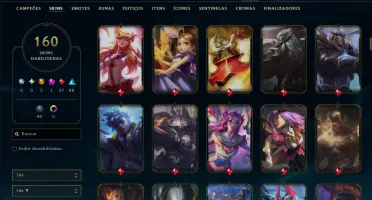 Prata 3 com TODOS os Champs e 160 Skins ( TOP / ADC )