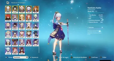 Conta Genshin - Itto (Chifre) + Ayaka (Cortadora) + More 5*!