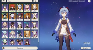 Imperdível AR55 Ganyu, Venti, Diluc, Mona, Albedo e mais