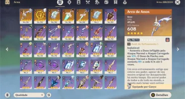 Imperdível AR55 Ganyu, Venti, Diluc, Mona, Albedo e mais