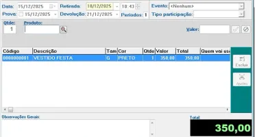 Sistema Software Programa Locação De Roupas E Acessórios