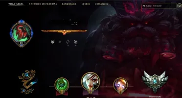 CONTA LEAGUE OF LEGENDS NÍVEL 55 PRATA 2 BORDA DE OURO MMR+