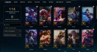 Conta prata 4 com 15 skins e 42 champs