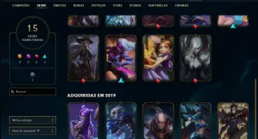 Conta prata 4 com 15 skins e 42 champs