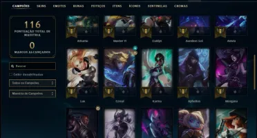 Conta prata 4 com 15 skins e 42 champs