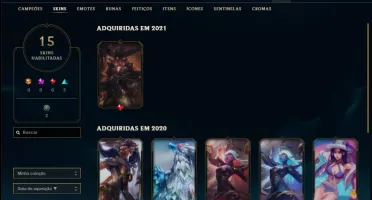 Conta prata 4 com 15 skins e 42 champs