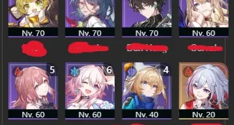 Honkai Star Rail - Conta Lv 70 Com 18 Personagens 5 Estrelas