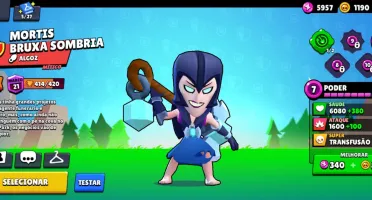 Conta Brawl Stars com a shelly bruxinha e diversas skins