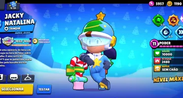 Conta Brawl Stars com a shelly bruxinha e diversas skins