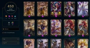 Conta Lol 450 Skins Várias Prestigios E Todas As Skin Da Lux