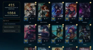 Conta Lol 450 Skins Várias Prestigios E Todas As Skin Da Lux
