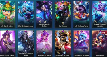 Wild rift conta, 113 skins, mestre ||