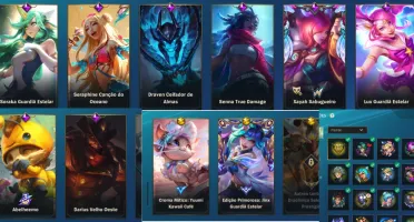 Wild rift conta, 113 skins, mestre ||