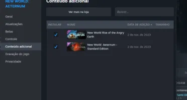conta steam com o jogo new world e a dlc ( apenas o jogo )