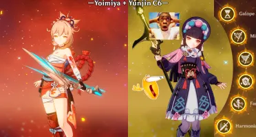 AR44 Yoimiya + Harpa Celestial, Yunjin C6
