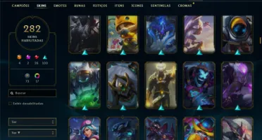 Esmeralda 4 com TODOS os champs e 282 Skins + 4 Ultimates