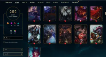 Esmeralda 4 com TODOS os champs e 282 Skins + 4 Ultimates