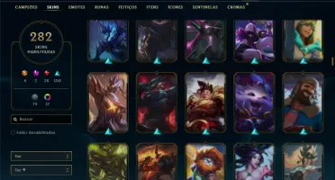 Esmeralda 4 com TODOS os champs e 282 Skins + 4 Ultimates