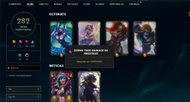 Esmeralda 4 com TODOS os champs e 282 Skins + 4 Ultimates