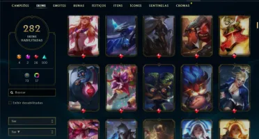Esmeralda 4 com TODOS os champs e 282 Skins + 4 Ultimates