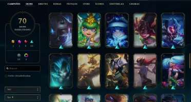 Conta LOL Lv. 168 Unranked 70 Skins