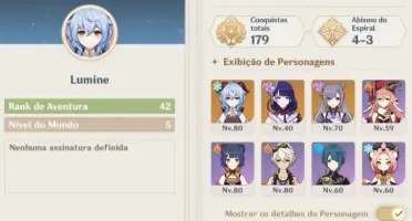 Conta AR 42 com Raiden e Ganyu