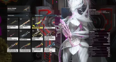 Warframe Conta MR28 com 53 frames muitas skin deluxe