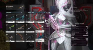 Warframe Conta MR28 com 53 frames muitas skin deluxe