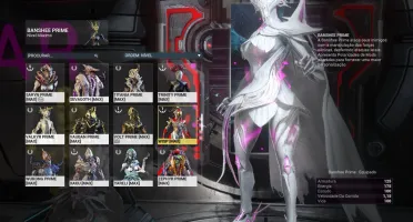 Warframe Conta MR28 com 53 frames muitas skin deluxe