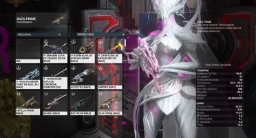 Warframe Conta MR28 com 53 frames muitas skin deluxe