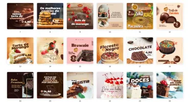 Pack Canva Confeitaria - 80 Artes Editáveis