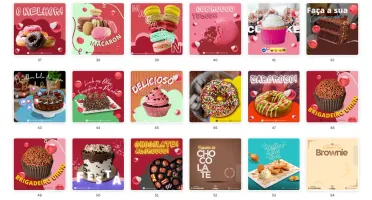 Pack Canva Confeitaria - 80 Artes Editáveis