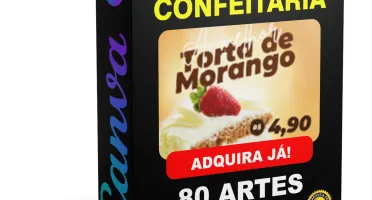 Pack Canva Confeitaria - 80 Artes Editáveis