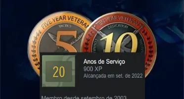 Conta Antiga Steam 20 Anos (Setembro De 2003) 5 E 10 Anos