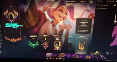 Vendo conta de lol esmeralda 3 level 534 com diversas skins