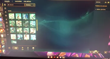 Vendo conta de lol esmeralda 3 level 534 com diversas skins