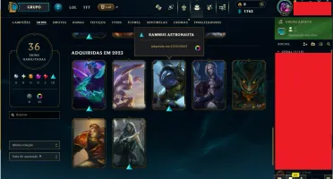Conta De Lol Lvl 171 Platina 36 Skins