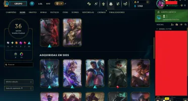 Conta De Lol Lvl 171 Platina 36 Skins